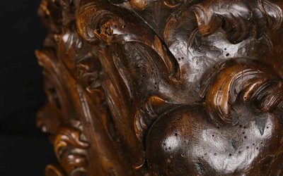 Consolle Luigi XV, in legno massello, XVIII secolo, barocco