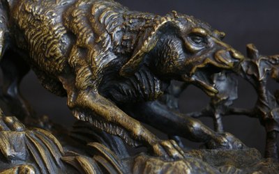 Bronzo animale firmato Dargaud XIX secolo