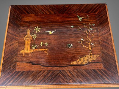 SERIES OF 4 JAPANESE-STYLE NESTING TABLES ATTRIBUTED TO "DAI-NIPPON 1889" IN PARIS
