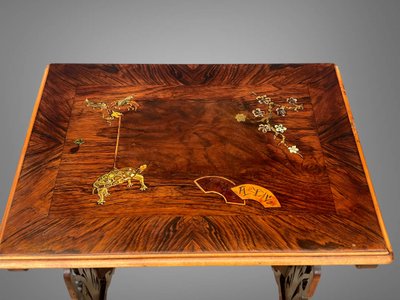 SERIES OF 4 JAPANESE-STYLE NESTING TABLES ATTRIBUTED TO "DAI-NIPPON 1889" IN PARIS