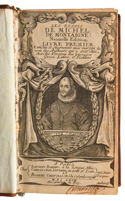 Michel de MONTAIGNE "The Essays" Edition Rondet, Journel and Chevillion in Paris, 1659 and 1669