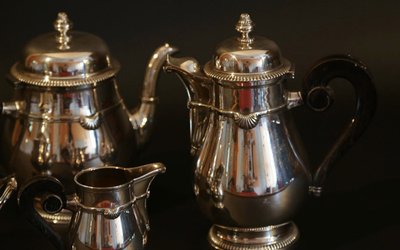 Coffee and tea service silver plated