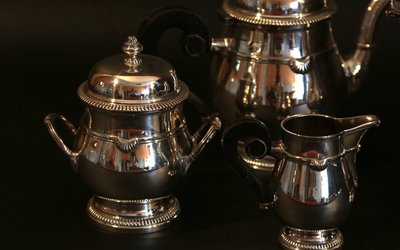 Coffee and tea service silver plated