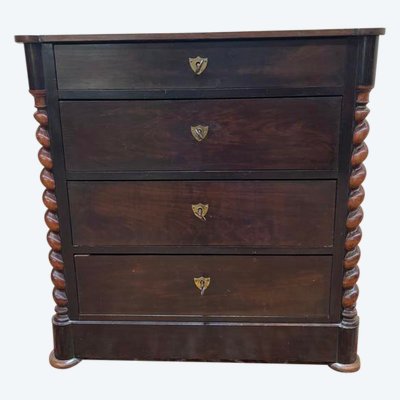Meuble d’appoint ou commode ouvrant par 4 tiroirs 