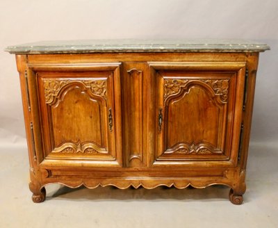 Walnut sideboard with Saint-Cyr stone top, France, 18th century