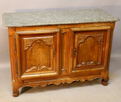 Walnut sideboard with Saint-Cyr stone top, France, 18th century