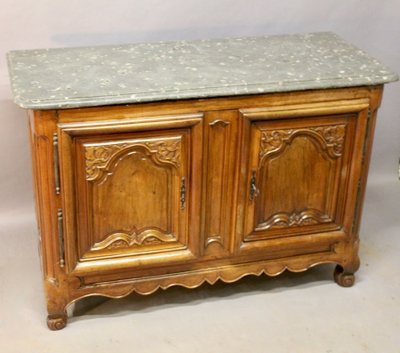 Walnut sideboard with Saint-Cyr stone top, France, 18th century