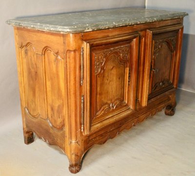 Walnut sideboard with Saint-Cyr stone top, France, 18th century