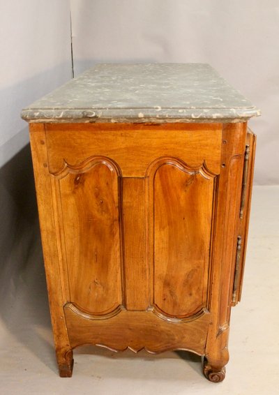 Walnut sideboard with Saint-Cyr stone top, France, 18th century