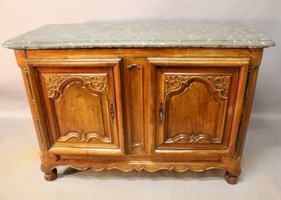 Walnut sideboard with Saint-Cyr stone top, France, 18th century
