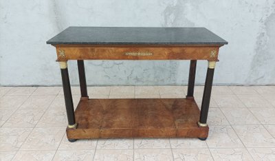 Large Empire period mahogany console table