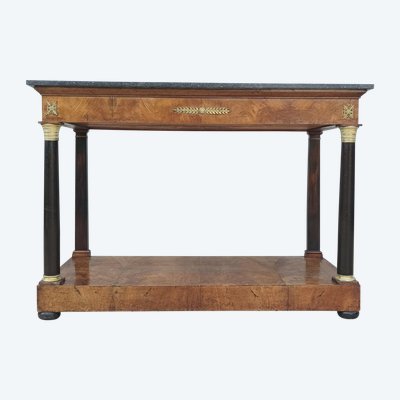 Large Empire period mahogany console table