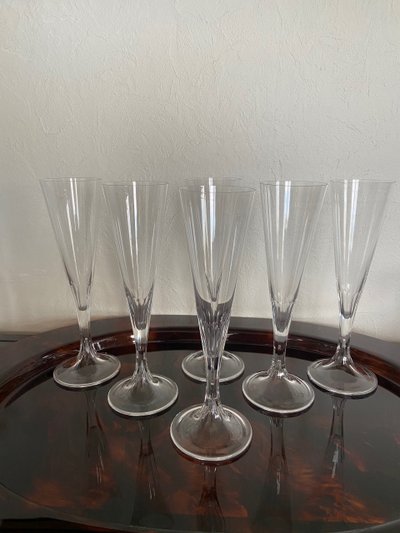 Lalique champagne flutes