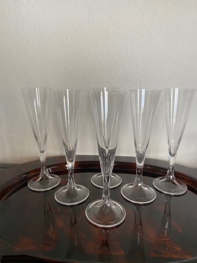 Lalique champagne flutes