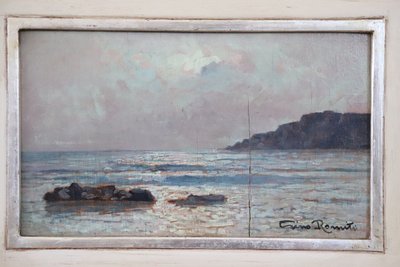 Italienischer Künstler, Landschaft, Ölgemälde an Bord, 1933