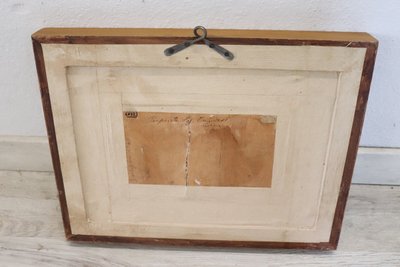 Italienischer Künstler, Landschaft, Ölgemälde an Bord, 1933