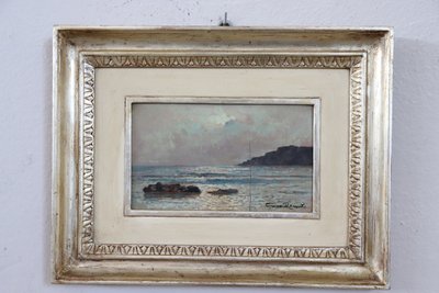 Italienischer Künstler, Landschaft, Ölgemälde an Bord, 1933