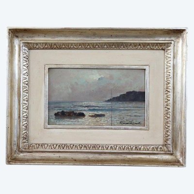 Italienischer Künstler, Landschaft, Ölgemälde an Bord, 1933