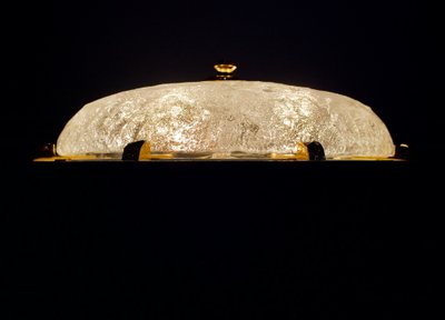 Murano and Gilded Brass Ceiling Light