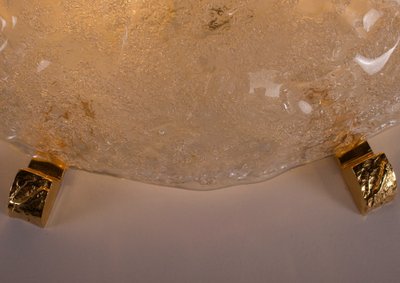Murano and Gilded Brass Ceiling Light