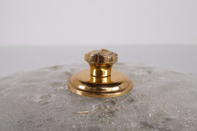Murano and Gilded Brass Ceiling Light