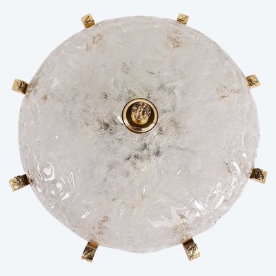 Murano and Gilded Brass Ceiling Light