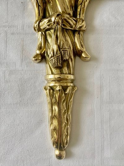 Paire d'appliques en bronze doré