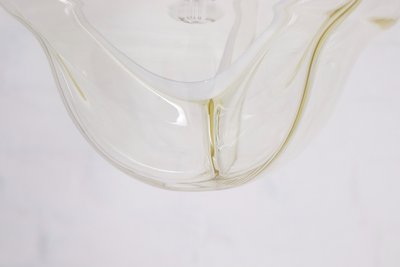 Venini amber three-globe pendant light