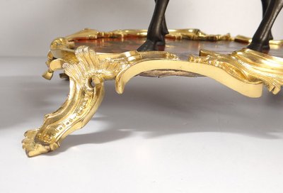 Louis XV Buffalo Clock Gilt Bronze Lacquered Wood Chinese Candelabra 18th Century