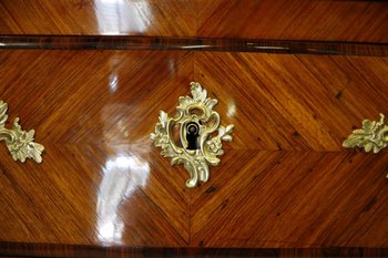 Commode Marquetée, XVIIIe Siècle (fin Régence)