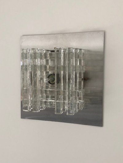 Applique en verre de Murano de Albano Poli pour Poliarte, Italie années 70