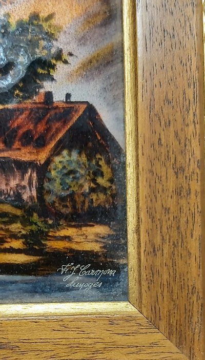 Limoges Enamels. Painting by Master Enameller F. J. Carmona