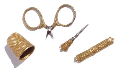 Miniature Sewing Kit for Children Dolls in a Nutshell