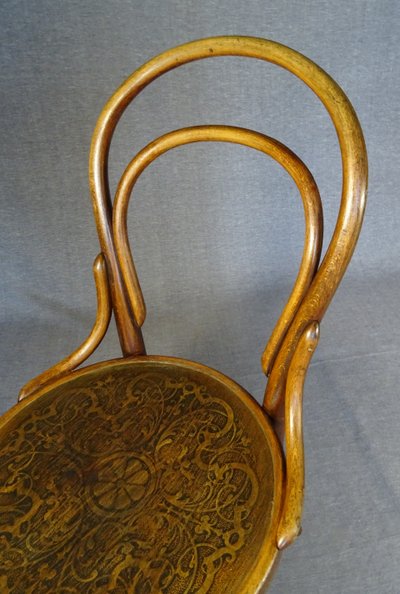 Deux chaises N°14 Thonet assise bois, état original, 1890