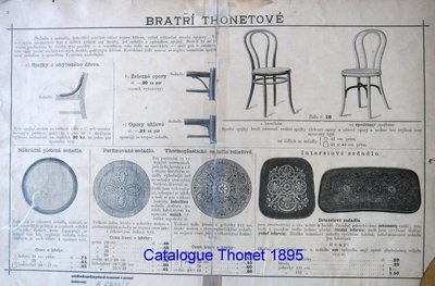Deux chaises N°14 Thonet assise bois, état original, 1890
