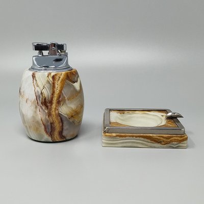 Splendido set da fumo anni '60 in onice. Prodotto in Italia.