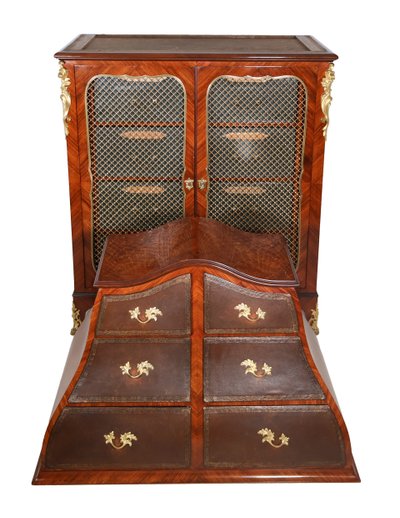 Mobiletto in cartone Luigi XV, fine XIX secolo – timbro Raulin