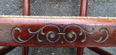 2 sedie Thonet n. 221 con intarsi in bronzo, circa 1910