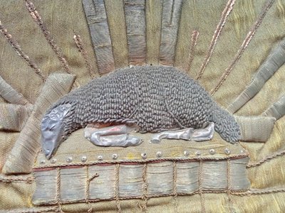 Ancien Parement D Autel au Fils D Or 19 ème siècle 
