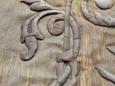 Ancien Parement D Autel au Fils D Or 19 ème siècle 