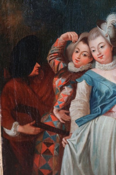 Dipinto di scuola francese del XVIII secolo, da Watteau