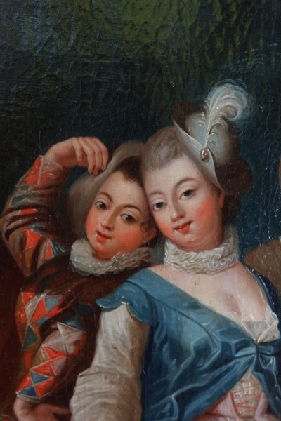 Dipinto di scuola francese del XVIII secolo, da Watteau
