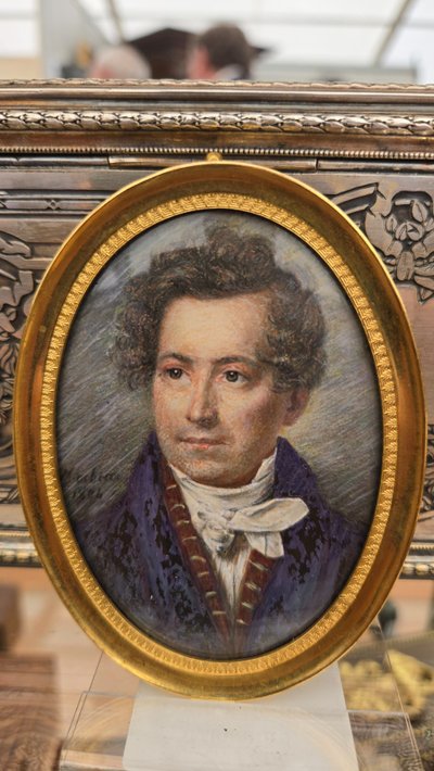 Machera Ferdinand, Miniature on Paper 1824, Portrait of a Man