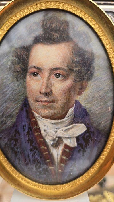 Machera Ferdinand, Miniature on Paper 1824, Portrait of a Man