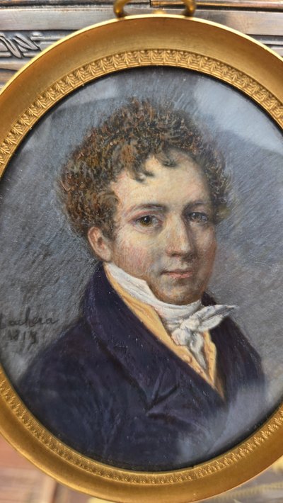 Machera Ferdinand, Miniature on Paper 1819, Mr Devilleneuve