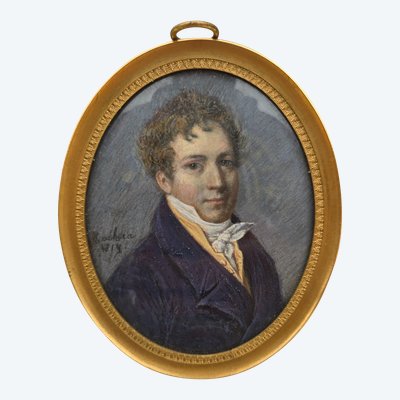 Machera Ferdinand, Miniature on Paper 1819, Mr Devilleneuve