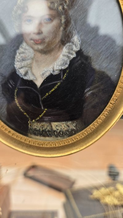 Machera Ferdinand, Miniature on Paper 1820, Madame Devilleneuve