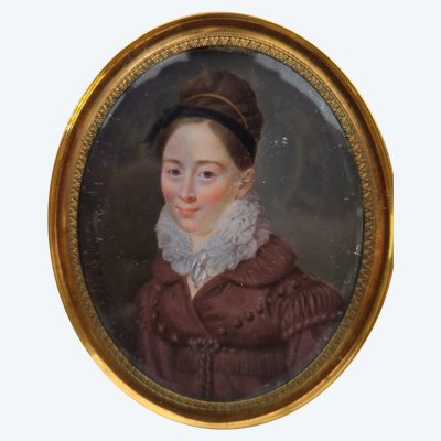 Machera Ferdinand, Miniature Dated 1817, Madame De Lavalette