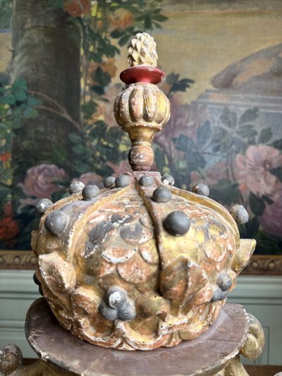 Coppia di angeli e galleria dell'altare - XVII secolo