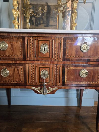 Cassettiera di transizione Luigi XV/Luigi XVI, Francia orientale, circa 1780.